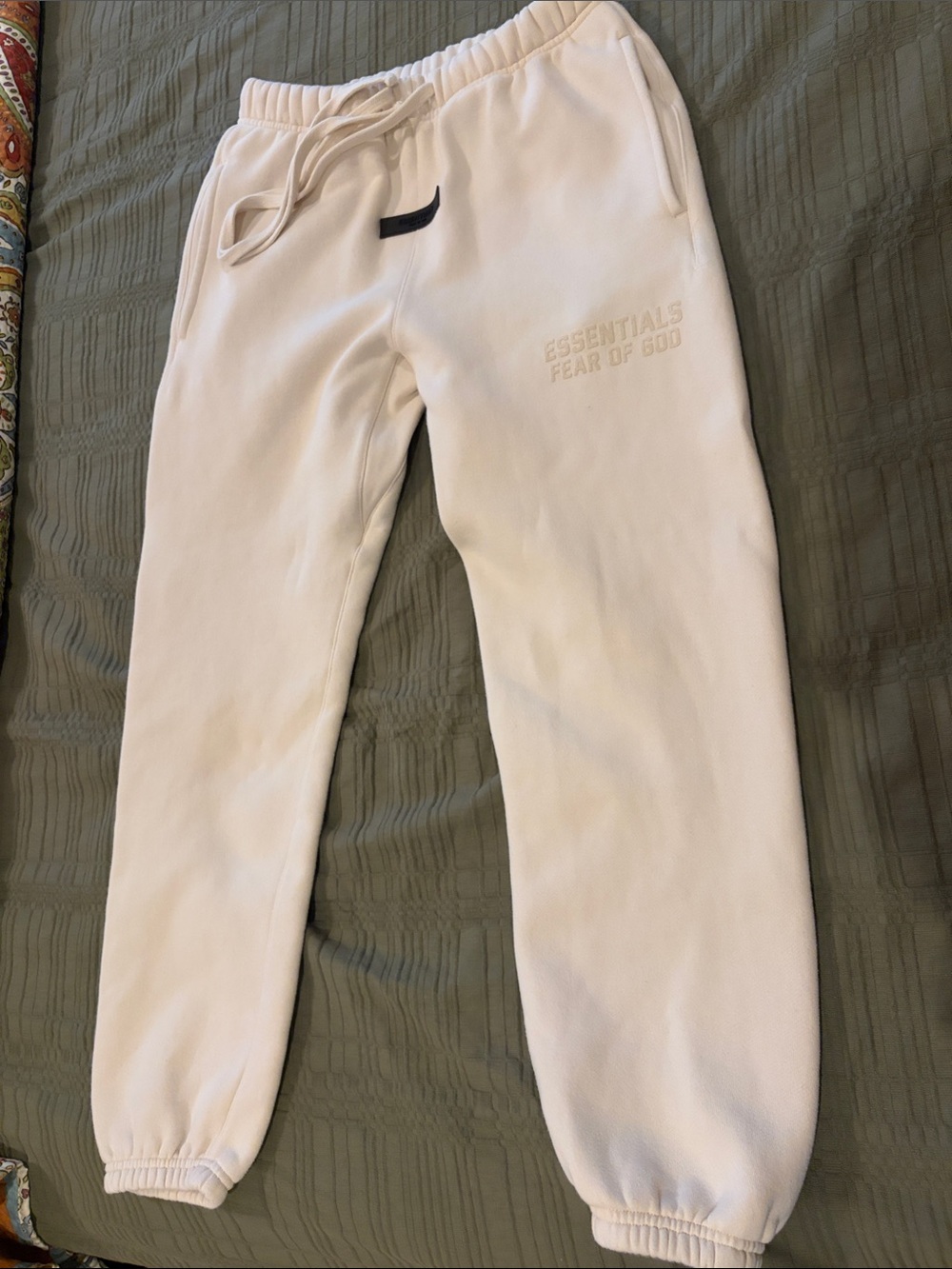 ESSENTIALS Cream Sweatpants - Cozy Drawstring Joggers